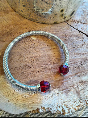 With a Twist Cuff Bracelet, Red